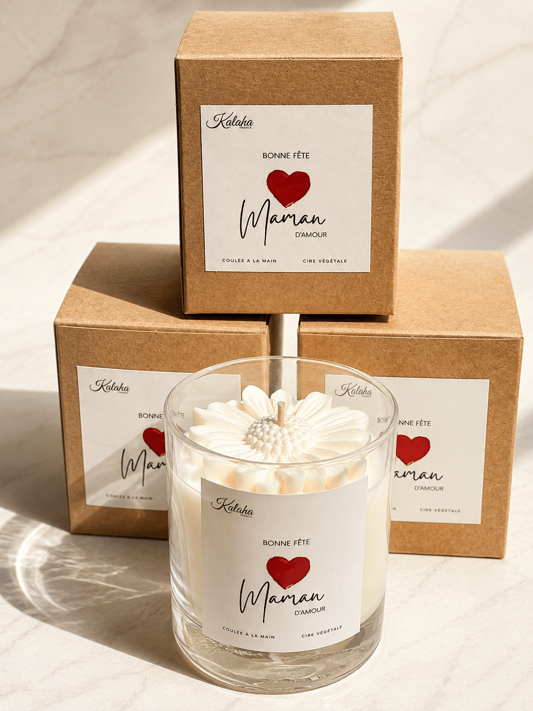 Coffret cadeau bougie fête des mères Kalaha France