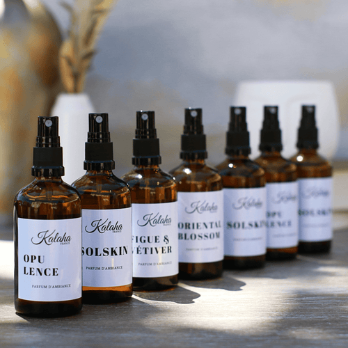Gamme de sprays d’intérieur en flacons ambrés de 100 ml